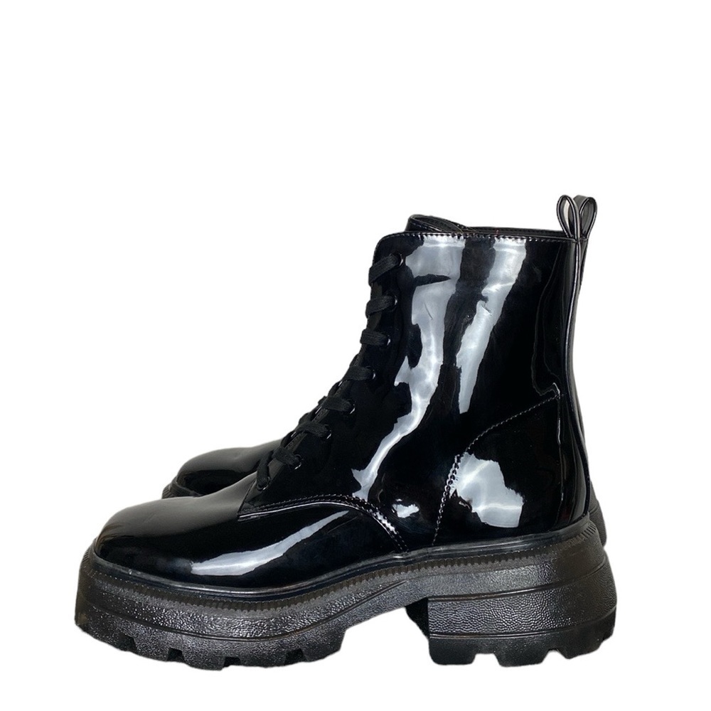 Katy Perry black Geli combat boots